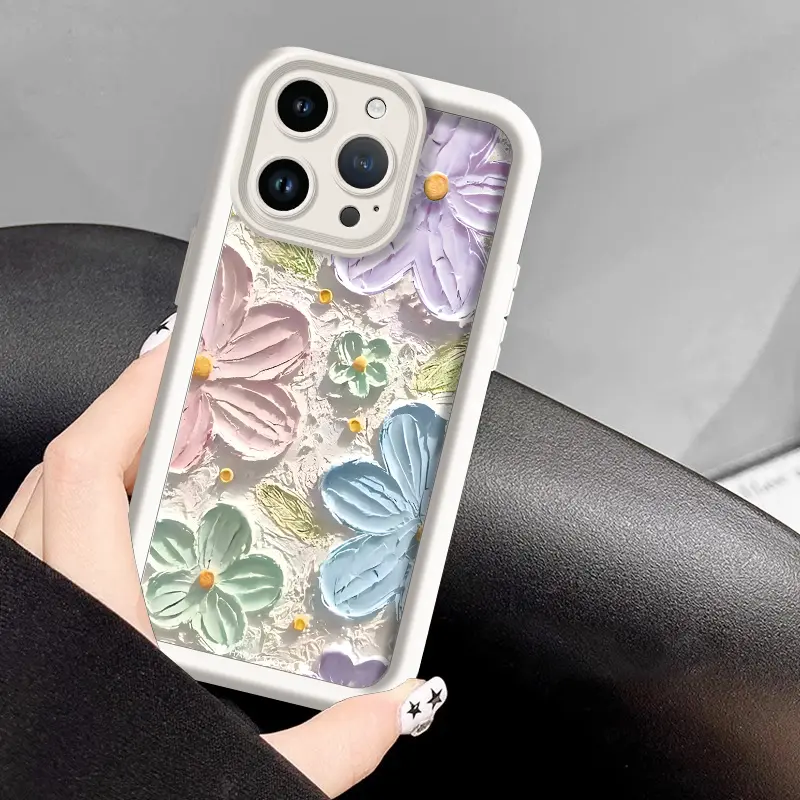 Casing Floral Colour For IPhone Oppo Vivo Infinix Samsung Realme Redmi Softcase Case JTK0201 2