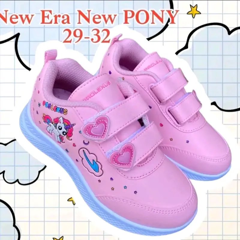sepatu Ando anak cewek CUTE RABBIT hitam merah muda 8