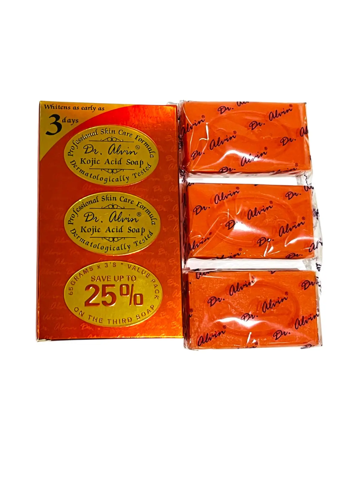 dr alvin glutathione soap Dr.Alvin Kojic Acid Soap 65g Pack of 3pcs Skin Whitening and Cleansing