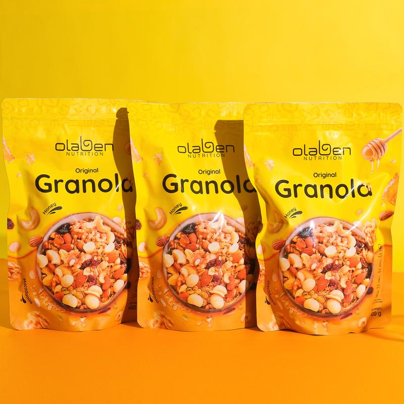 Combo 3 Túi 400gr Siêu Hạt Granola Vị Truyền Thống - Hạt ngũ Cốc Premium Granola by OLABEN NUTRITION - Founder’s Favorites Pack