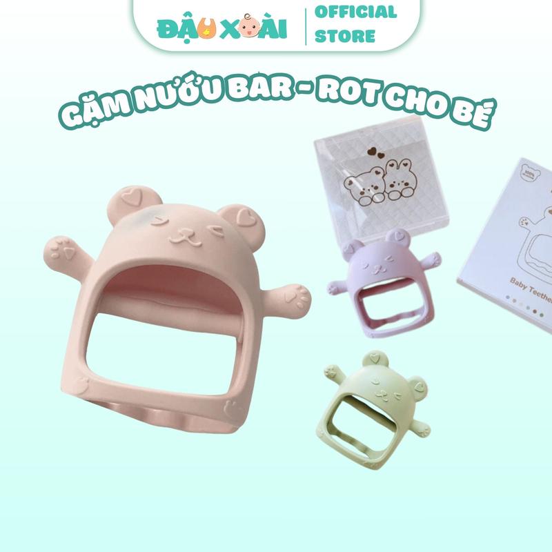 Gặm nướu cầm tay Bar rot cho bé, tặng kèm hộp đựng Kem Voi