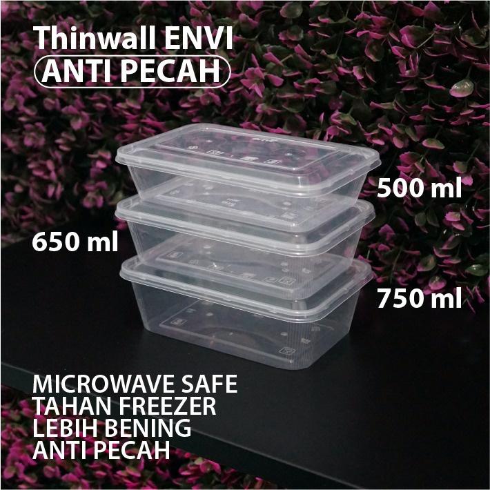 Thinwall Anti Pecah 500 ml - Thinwall ENVI - Kotak Makanan - Rectangle 2