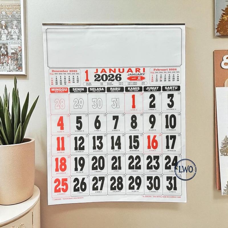 KALENDER JUMBO BI TAHUN 2026 KALENDER DINDING ANGKA JUMBO KALENDER JUMBO BI TAHUN 2026 KALENDER DINDING ANGKA JUMBO