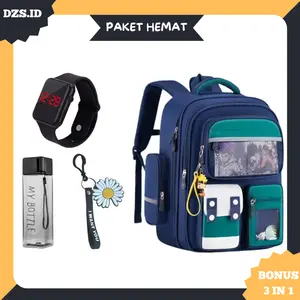 [ PAKET HEMAT] Tas Ransel Anak LAKI LAKI NARUTO  Bags Tas Sekolah Anak Free Botol  Jam Tangan LED GANTUNGAN  Lucu BISA COD tas sekolah cowoktas cowok sekolah keren style 2025