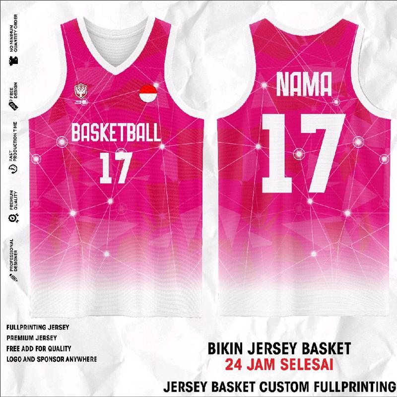 Jersey Basket Custom - Cetak Nama & Nomor Sendiri - Bahan Premium Dryfit - 1 HARI JADI 0