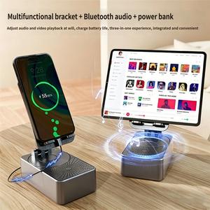 Giá đỡ loa bàn 2 trong 1 kèm giá đỡ điện thoại và tablet | Giá đỡ đa năng không dùng tay cho văn phòng và gia đình, phù hợp với iPad