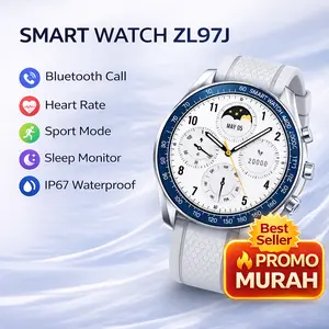 Smartwatch Pria Metal Bluetooth Call Jam Tangan Pintar Sport Mode Heart Rate Sleep Monitor IP67 Waterproof Smart Watch Android iOS