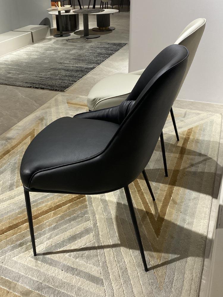 Product Introduction of Leather art dining chairs, hotel backrests, Italian luxury dining chairs, coffee shops, family restaurants, new leisure chairs 4