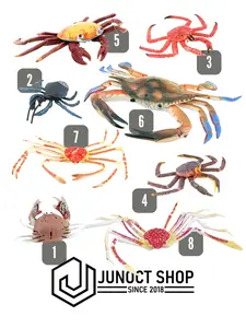 Miniatur Kepiting Laut Realistis Crab Figurine Pajangan Mainan Dekorasi Koleksi Animal King Crab Coconut Spider Crab (8 var) : Model A