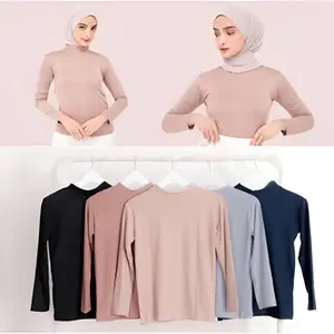 Baju Manset Wanita/Iner Baju Manset Lengan Panjang Illori  TurtleNeck Atasan Dalaman Dalaman Dewasa