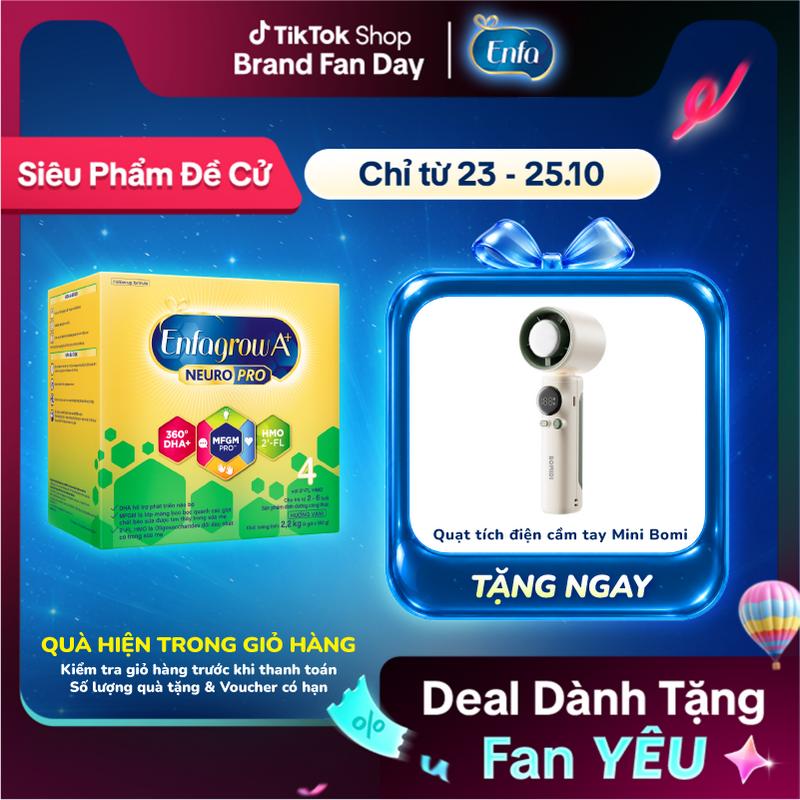 Sữa bột Enfagrow A+ Neuropro 4 2.2kg với DHA giúp phát triển não bộ cho trẻ từ 2–6 tuổi