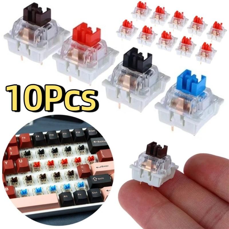 10 cái Dễ dàng cài đặt Mini Công tắc bàn phím cơ Chống bụi Âm thanh nhấp chuột…