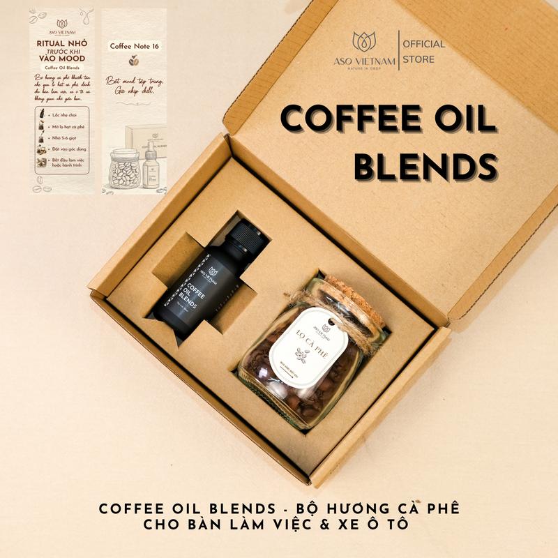 Coffee Oil Blends 20ml - Bộ Sản Phẩm Hương Cà Phê Khuếch Tán Nhẹ Qua Lọ Hạt Cà Phê Cho Bàn Làm Việc, Xe Ô Tô