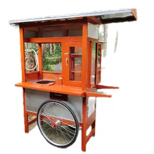 Gerobak Bakso Dorong Keliling Kayu Mahoni