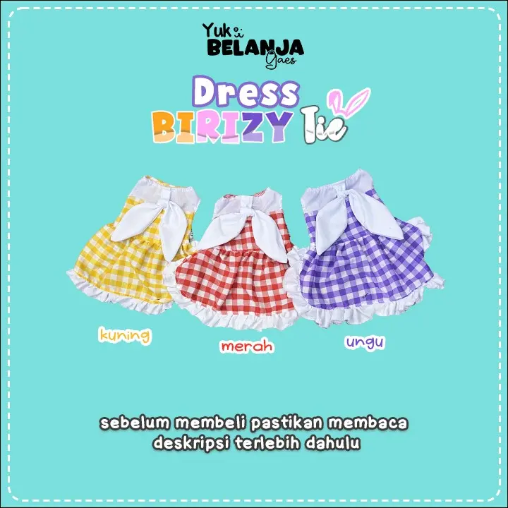 [BAKUTA] Baju kucing anjing bahan katun edisi Birizy Tie series / size S- XXL / baju kucing ajing kelinci murah dan lucu