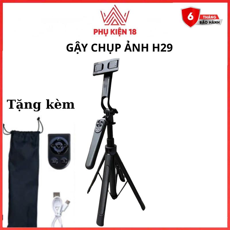 Gậy Chụp Ảnh 4 Chân H29 - Gậy Selfie Cầm Tay Tặng Kèm Remote Chiều Dài Sử Dụng 30-180cm