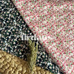 Kain katun Paris premium motif bunga - SAQILA
