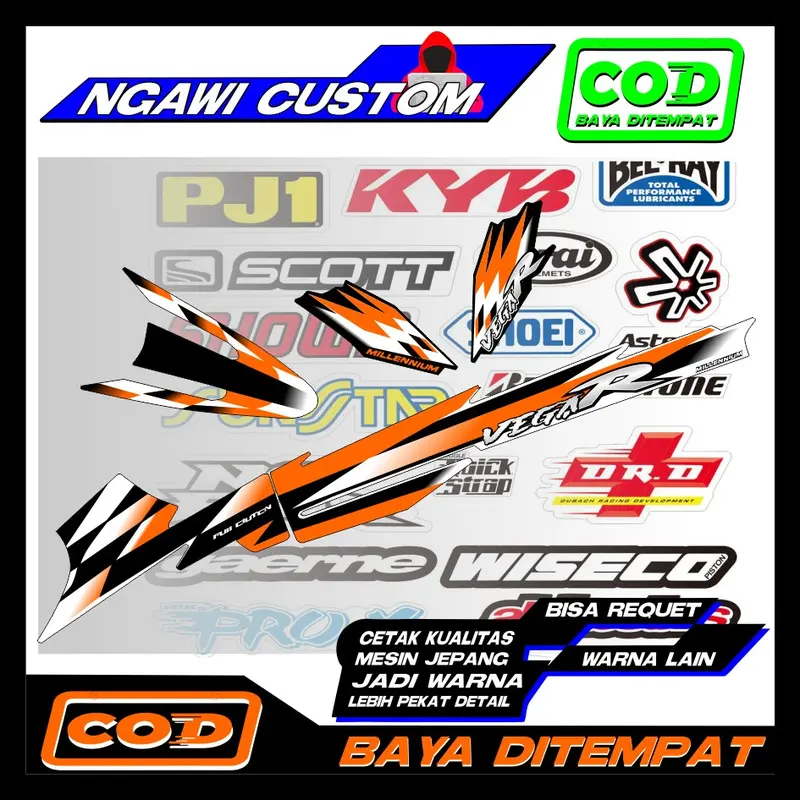striping Yamaha Vega lama terbaru custom 4