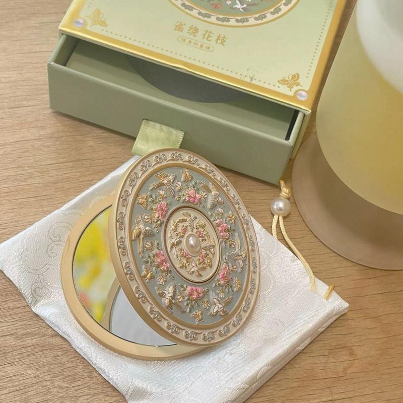 Gương Gấp Trang Điểm Phong Cách Cung Đình Điệu Đà Nhỏ Gọn Cầm Tay Dành Cho Bạn Gái Quà Tặng Ý Nghĩa