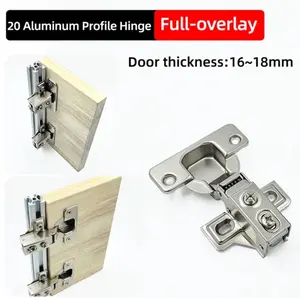 2020 Alumunium Extrude Hinge Full Overlay Soft Close Engsel Kitchen Set
