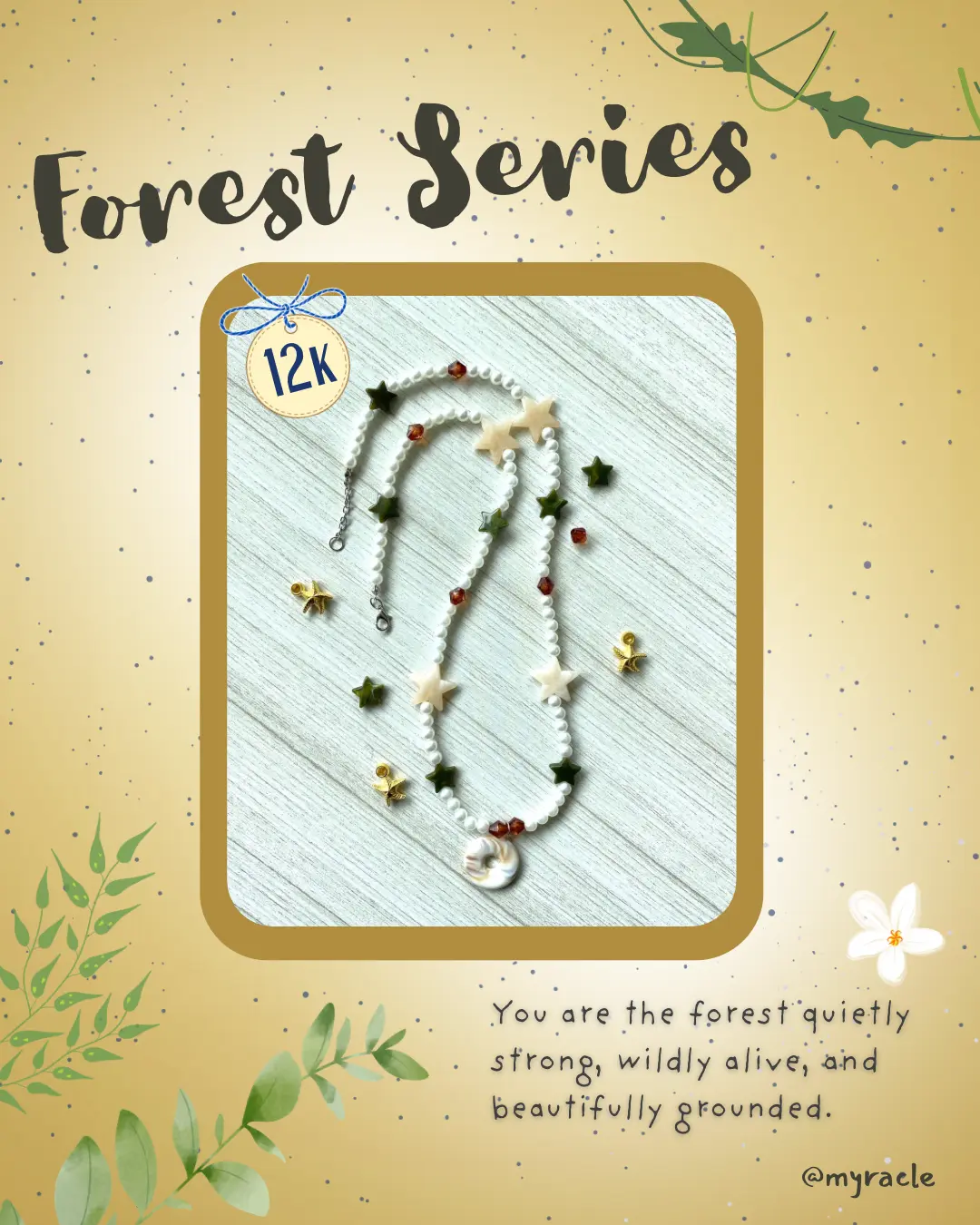 Forest Series Necklace Myracle - Kalung Manik-Manik Vintage