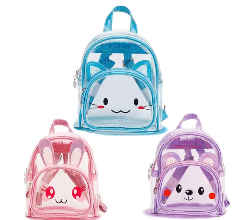 Tas Ransel Sekolah Anak Mika Transparan Motif Mini karakter- Tas Sekolah Anak - Tas Anak Perempuan Fashion Motif 0