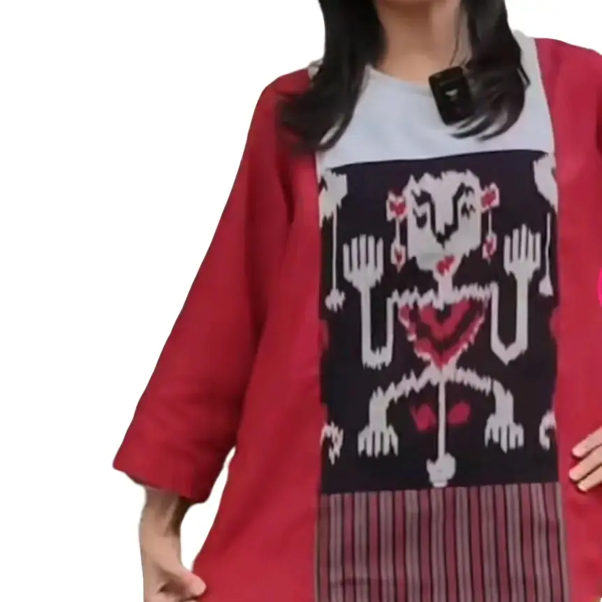 kemeja wanita tenun asmat kamau Baju Atasan Linen Dewasa Cewek Oversize