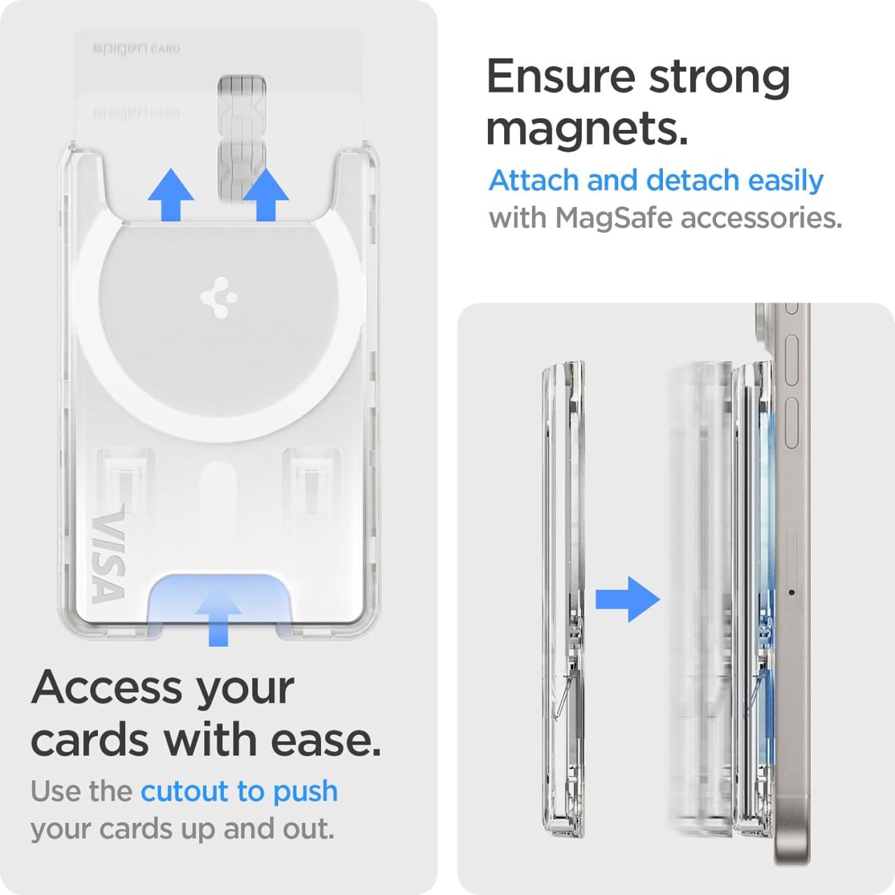 SPIGEN Card Holder Stand Magnetic iPhone 17 16 15 14 13 12 Classic LS Zero One Magsafe Dompet Wallet Kartu Kulit