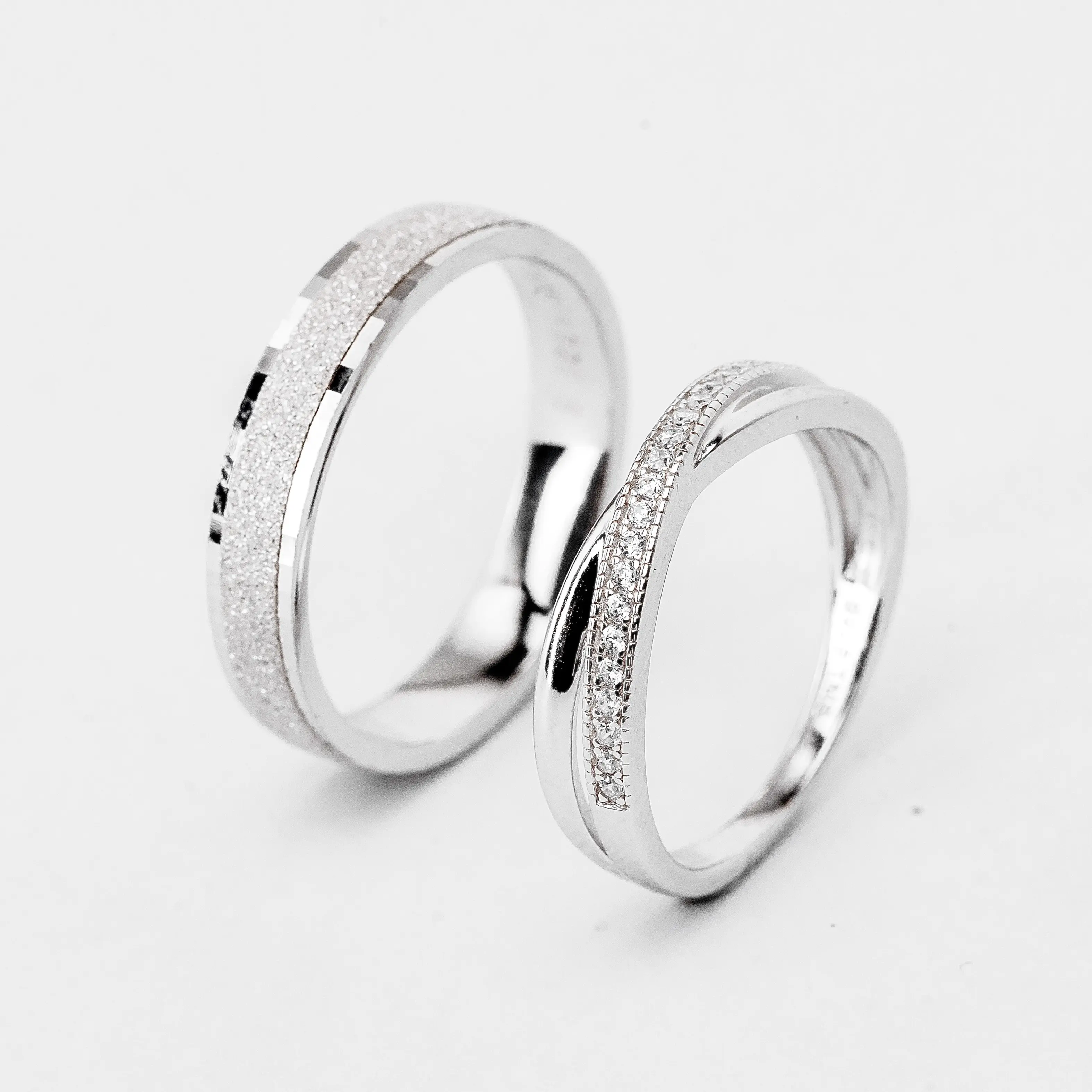THE MATCHES STORE Silver 925 Original - Couple Set 28 ( Men Ring v5 + Ariel Ring )