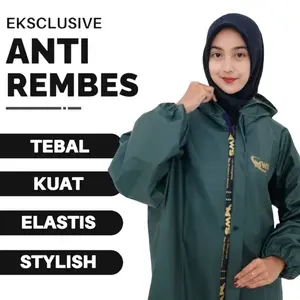 MWS Jas Hujan ORIGINAL M-L-XL-XXL Pria Wanita DEWASA Pvc Waterproof Zipper