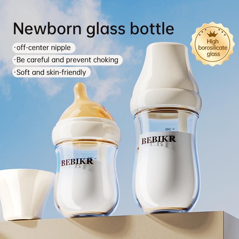 Bình Sữa Thủy Tinh Cỡ Rộng, Chống Đầy Hơi Cho Trẻ Sơ Sinh, Chống Sặc, Bình Sữa Mẹ Bắt Kem, Thích Hợp Cho Bé Uống Nước Và Sữa, Cốc Sữa, Hàng Mới Về