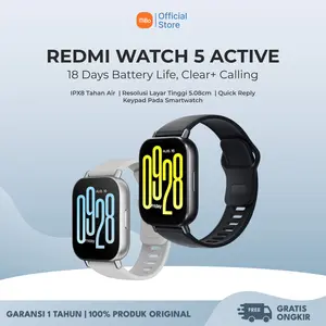 Xiaomi Redmi Watch 5 Active 2 Inch IPS LCD Xiaomi HyperOS IPX8 BT Call Garansi Resmi