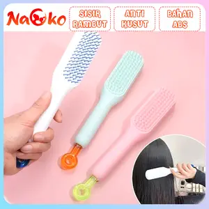 SISIR ANTI KUSUT MAGIC COMB / SISIR RAMBUT TELESKOPIK BISA DITARIK / SISIR ANTISTATIS ANTI RONTOK / SISIR TARIK AJAIB LUCU