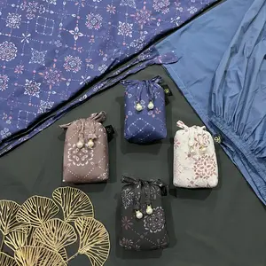 Mukena Traveling Dewasa Mini Parasut Motif 2in1 Kombinasi Atasan Motif Bawahan Polos Nyaman Pouch Mini Mutiara Muslim Variasi Panjang Mewah
