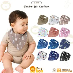 BABYLEON Celemek Bayi Slabber Bayi BY-65-ST Sleber Bayi Bib Segitiga Mpasi Slaber Tatakan Celemek Air Liur Susu Makan