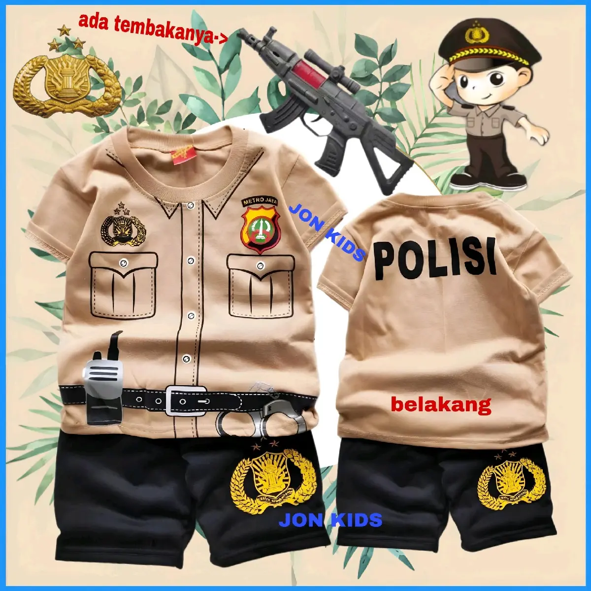 setelan baju polisi terbaru lengan pendek/baju polisi lengan pendek