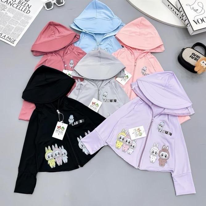 Áo chống nắng Labubu cánh rơi cho bé, áo choàng thun lạnh co dãn thoáng mát chống tia UV V-SPACE