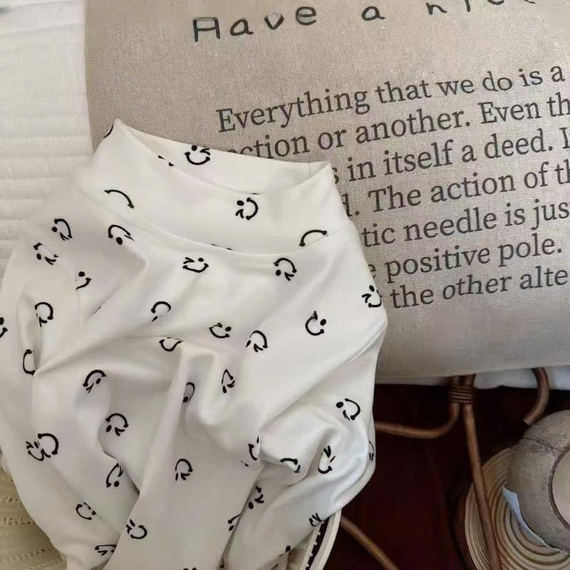   MẸ THÓC  Áo bé trai bé gái: Áo giữ nhiệt in họa tiết mặt cười và nháy mắt hàng QCCC by KID CLOTHING 