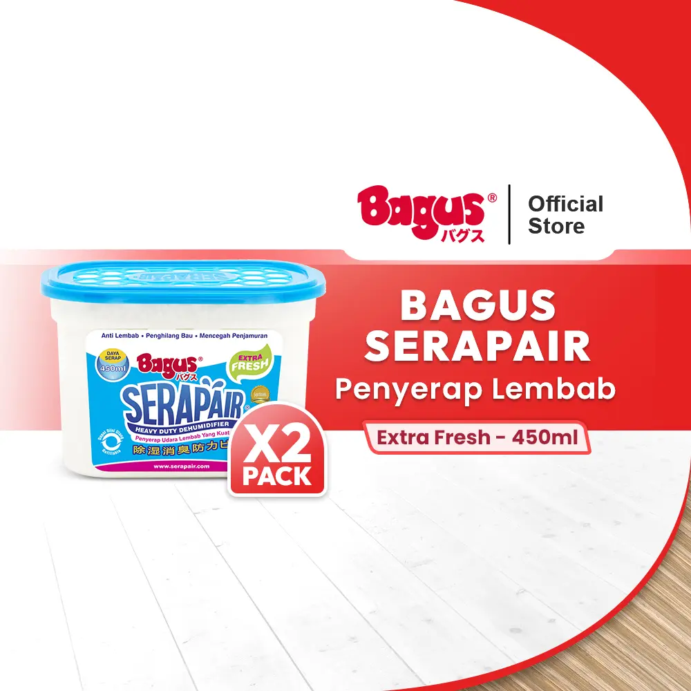 [Bagusmartofficial] [Twin Pack] Bagus Serap Air Square Box 450 ml