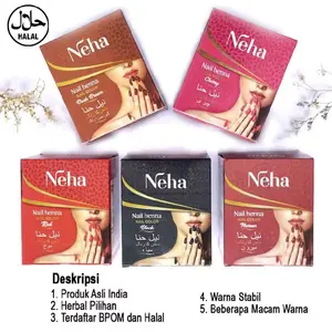 NEHA Henna PCS  -BPOM Temporary Hand Painting (PER PCS) Art Polish Nail Kuku Pewarna Kutek