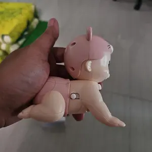 Mainan Bayi Boneka Robot Merangkak Jalan Musik Toys Biru Pink Crawling Doll