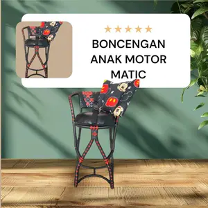 TERLARIS BONCENGAN ANAK MOTOR MATIC BLACK SERIES BONUS BANTAL STANG DAN SABUK PENGAMAN Anak-Anak Kursi