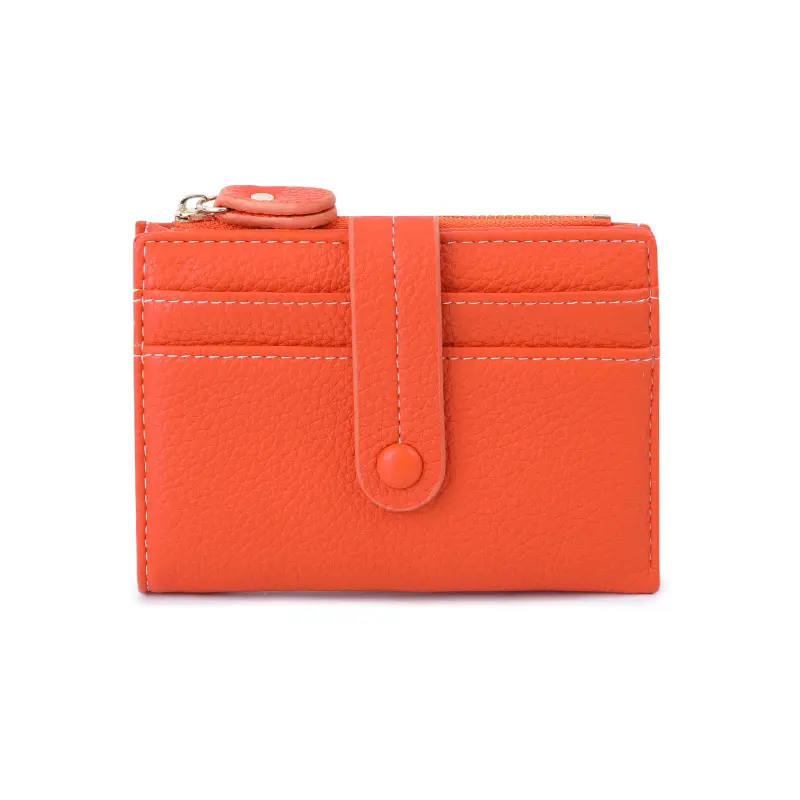 Anti-theft Wallet New Style Multi-card Slots Short Women's Lychee Pattern passport  holder  case spigen  passport  holder card  holder  wallet rfid  wallet Waterproof Travel Wallet Organizer Slim Women's Short Wallet grape  purse purse