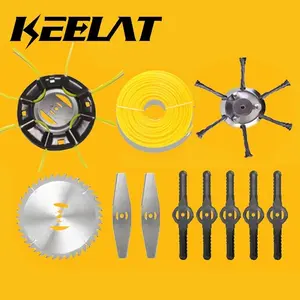 【KEELAT】 Mesin Rumput Lawn Mower Spare Parts Rechargeable Grass Trimmer Metal/Plastic Grass Cutter Blades Battery Green