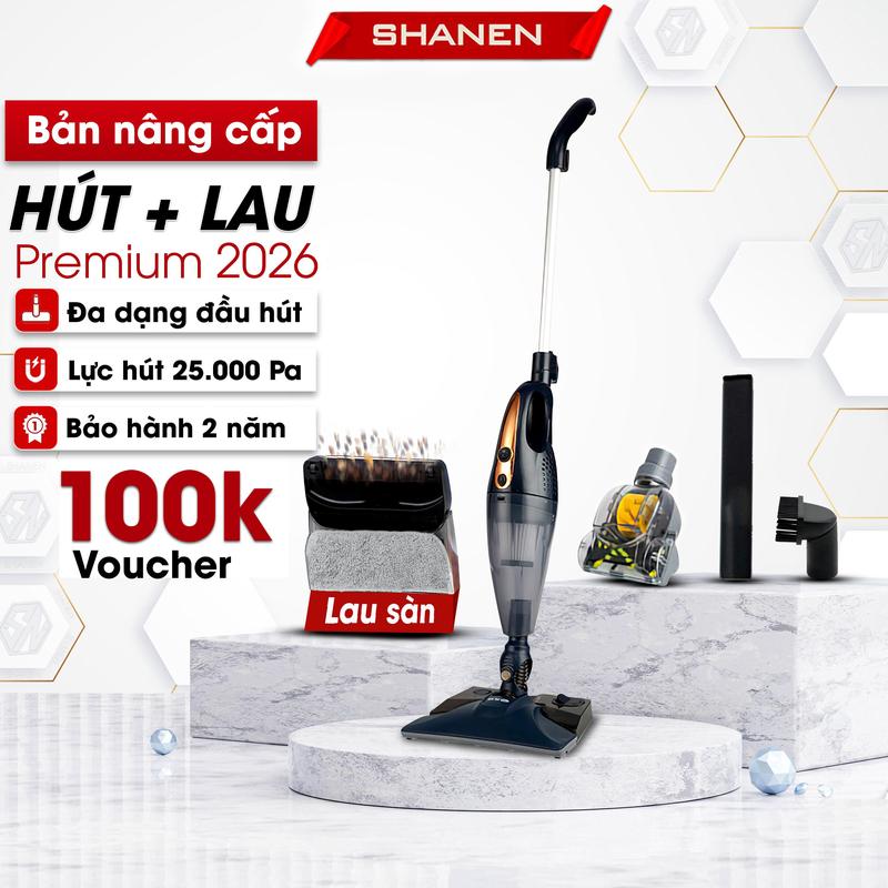 Máy hút bụi lau sàn nhà cầm tay đa năng SN SHANEN, Hút nệm, sàn nhà, ngóc…