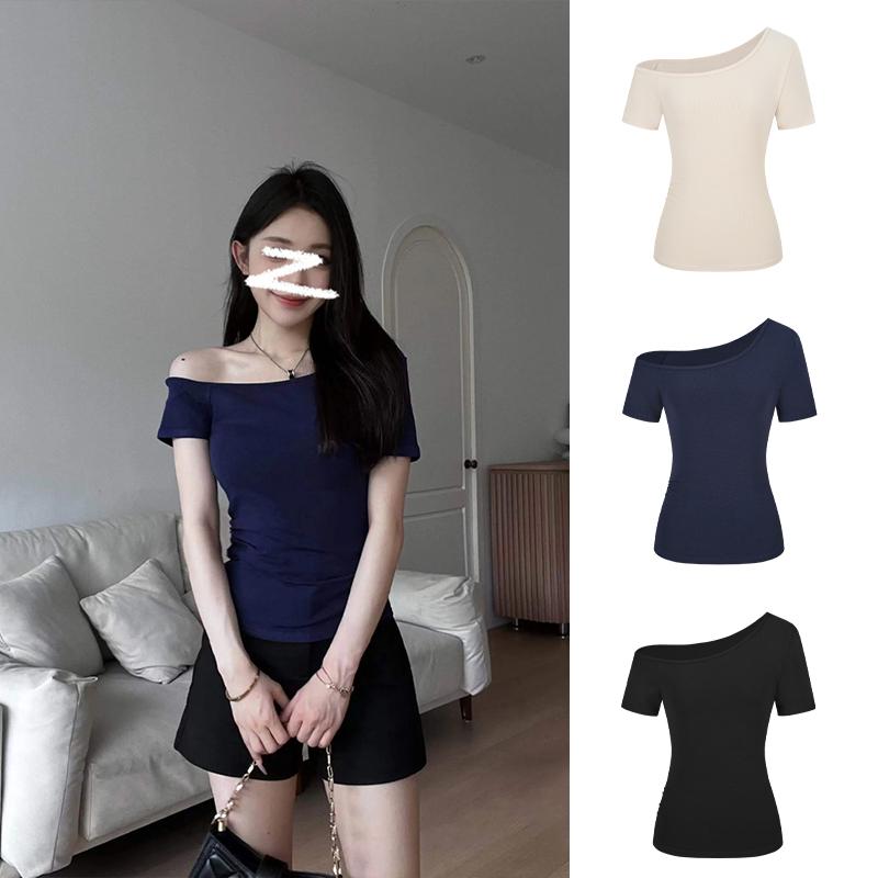 MosesQueen fashion long-sleeved solid color shirt, 2025 spring Vietnam store new casual design large round neck, women's simple and easy to match thin shirt, sexy slim women's tops #62269-62318 | BigBuy360 - bigbuy360.vn