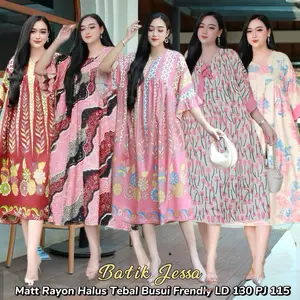 Daster Intana Soft Prosen (bakoeldasterkekinian) Wanita Busui Nyaman Motif Rayon Tebal Premium LD 130 PJ 110 Jumbo Bumil Dress Ibu Menyusui Panjang Pendek