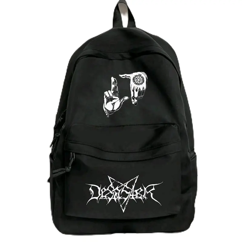 Kariemake -Tas ransel sekolah punggung cocok untuk Pria wanita (Unisex) Bahan kanvas D300 backpack Cewek Cowok 0