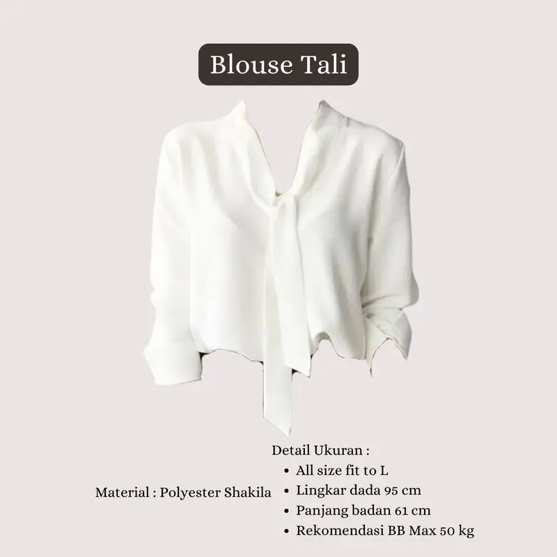 RS - Set 028 | Outfit Kantor Chic Style Formal (Setelan Blouse Tali dan Loose Pants Korean Style) 2