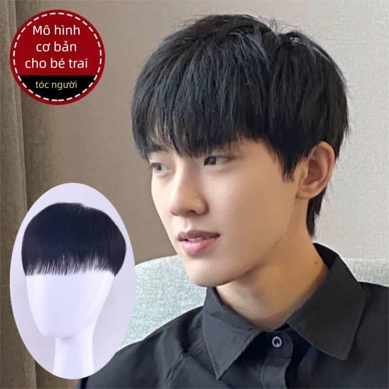 Tóc Giả Nam, Gấu Trúc Con, Tóc Thật 100%, Thay Thế Hàng Đầu, Vô Hình, Che Tóc Mỏng, Thay Đổi Phong Cách, Tạo Kiểu Thời Trang, Thích Hợp Cho Tóc Tuổi Teen long 0